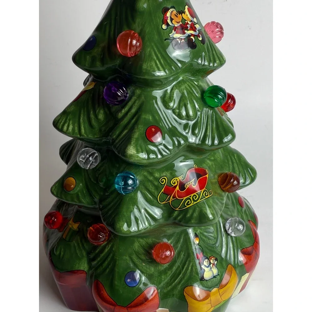 Disney Ceramic Light Up Christmas Tree Castle‎ Mickey & Friends 11